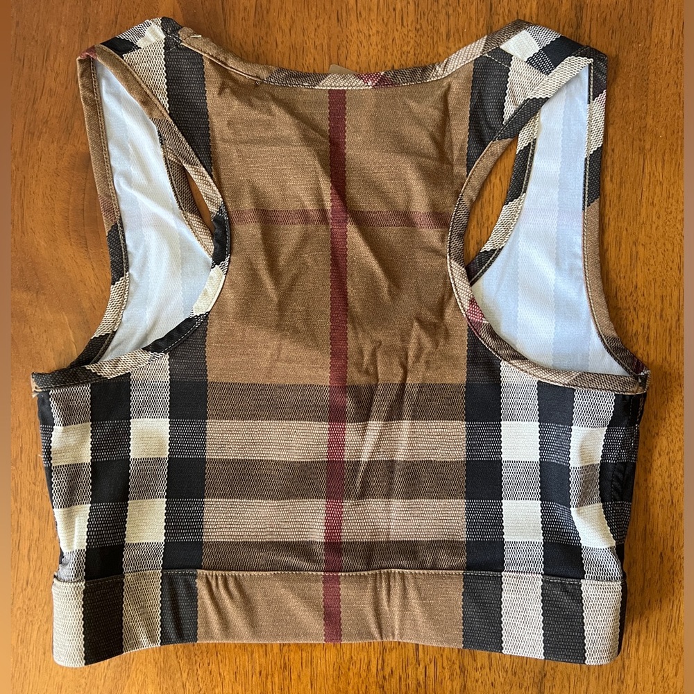 BURBERRY STRETCH TOP CHECK XS - Picture 4 of 6